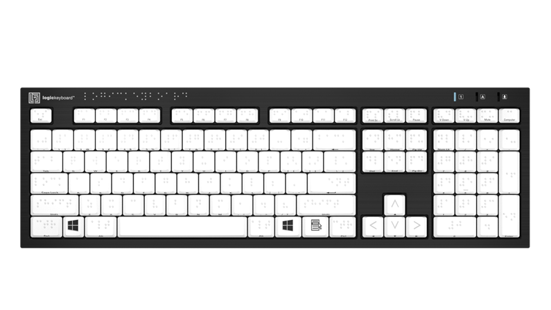 Braille - PC Nero Slim Line Keyboard